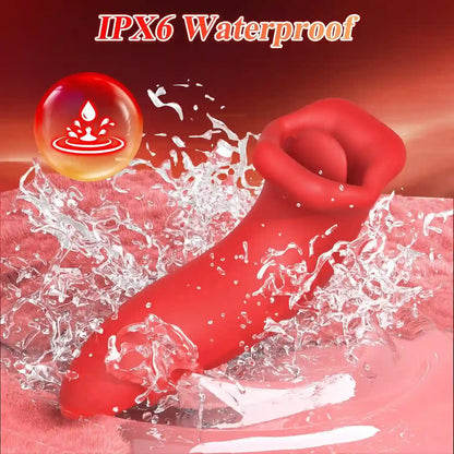 Clitoral Vibrator Rose Sex Toy - with 10 Mouth Kissing