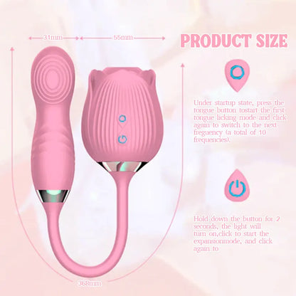 Rose Suction Cup Vibrant Slap Toy