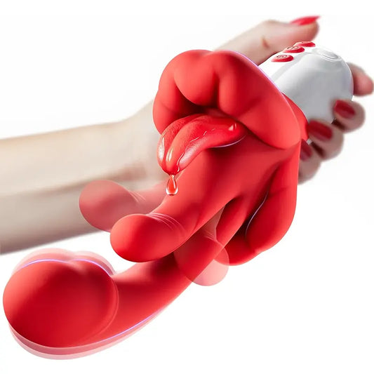 Heated Rose Vibrator with Licking Motion