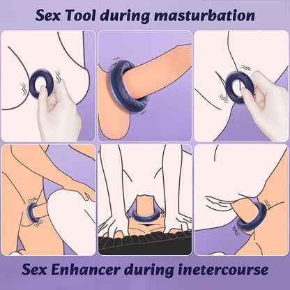 Adjustable Vibrating Cock Ring for Men