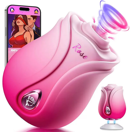 Rose Sucking and Vibrating Toy